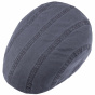 Navy Washed Madison Flat Cap Cotton Stetson
