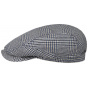 Houndstooth Driver Flat Cap Blue Silk- Stetson