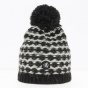 Bonnet Pompon Campagnard black - Bonnet White