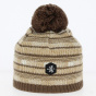 Bonnet Pompon Saint-Gildas Taupe - Blanc Bonnet