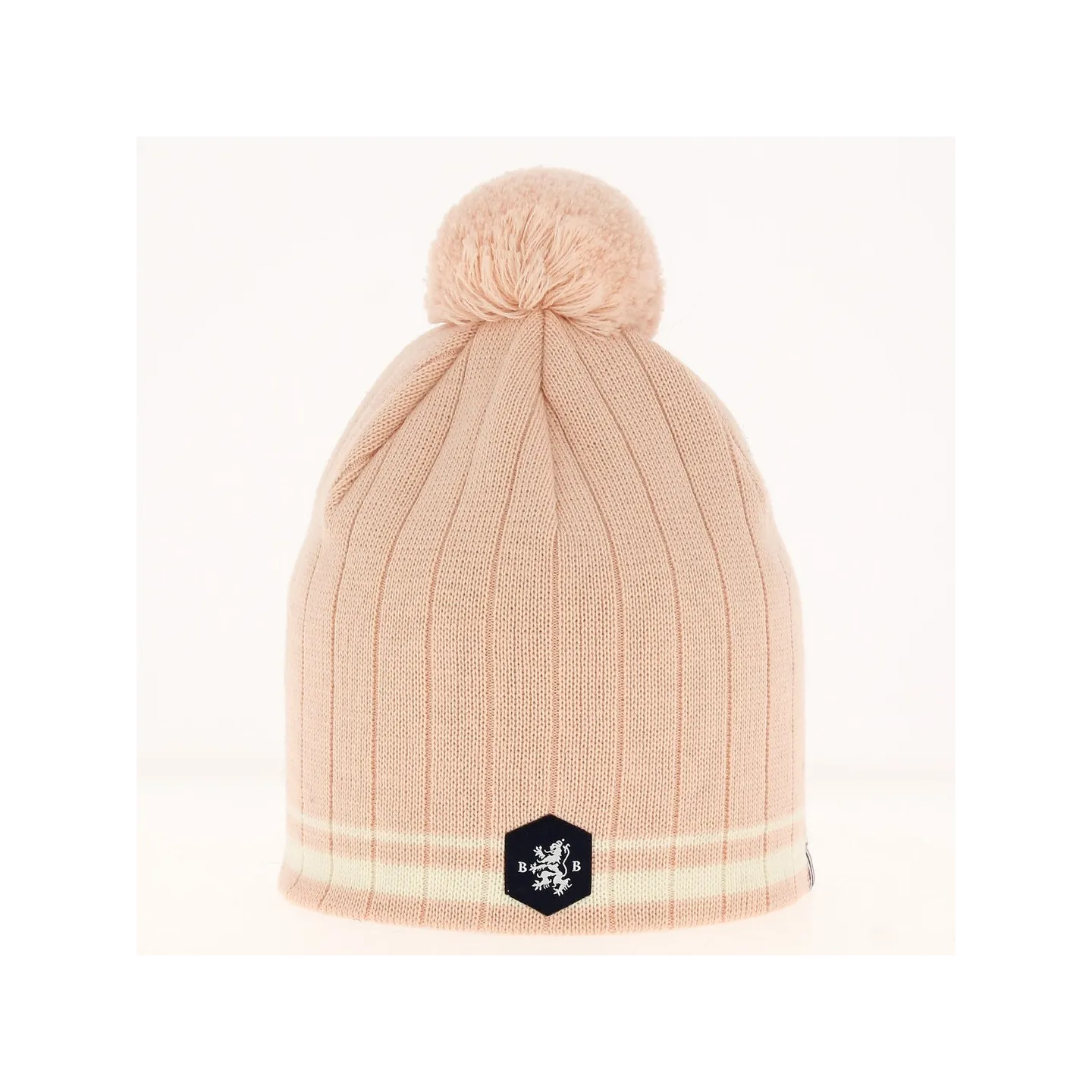 Bonnet Pompon Laine Sancy Rose - White Bonnet