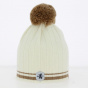 Bonnet Pompon Laine Sancy Ecru - White Bonnet