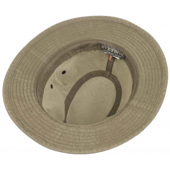 Chapeau Traveller Virginia Coton Biologique Kaki UPF 40+ - Stetson Chapeau Traveller Virginia Coton Biologique Kaki UPF 40+ - Stetson