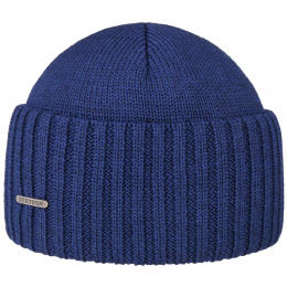 Blue Wool Northport Reversed Short Beanie - Stetson