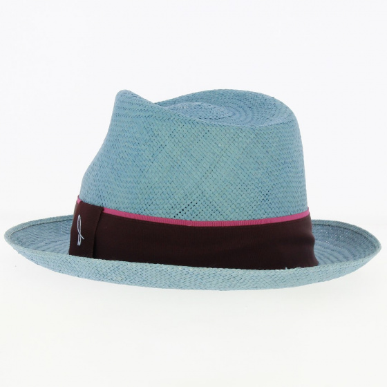 Chapeau Trilby Panama Bleu - Traclet