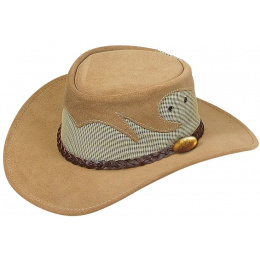 Rockhampton Traveler Hat Leather Sand - Jacaru
