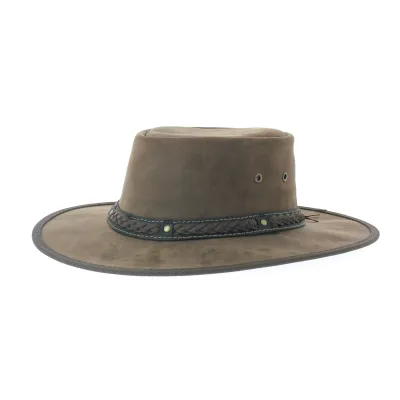 Chapeau Cuir Squashy UPF 50+ Bronco Marron - Barmah