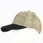 Baseball straw cap with black cotton peak - Traclet