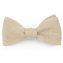 Nœud Papillon Lin Beige Sable - Le Coq En Pap