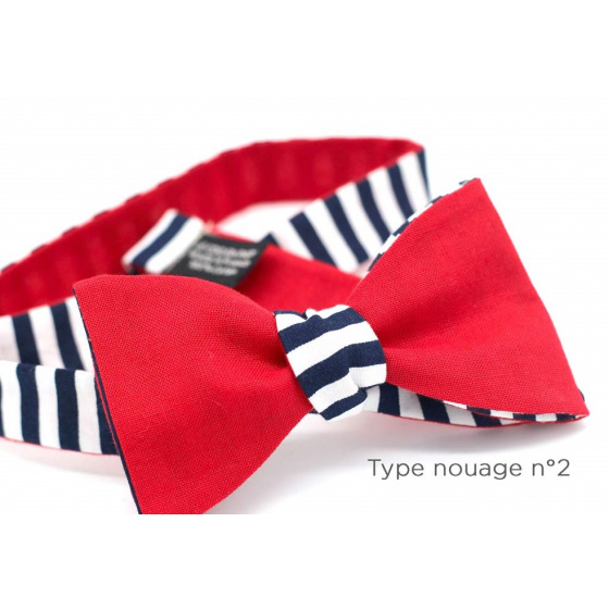 Nœud Papillon Rayé Revers Coton - Le Coq En Pap Nœud Papillon Rayé Revers Coton - Le Coq En Pap