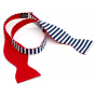 Striped Cotton Reverse Bow Tie - Le Coq En Pap