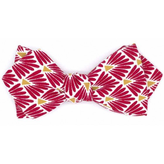 Japanese Red Amaranth Bow Tie - Le Coq En Pap