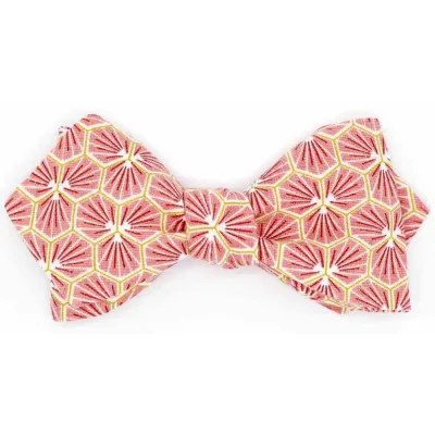 Nœud Papillon Rose Corail Japonais - Le Coq En Pap