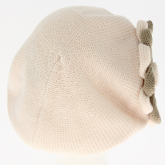 Béret Irma Coton Fleur rose pâle - BeBeret