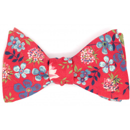Edenham Reversible Flowered Bow Tie - Le Coq En Pap