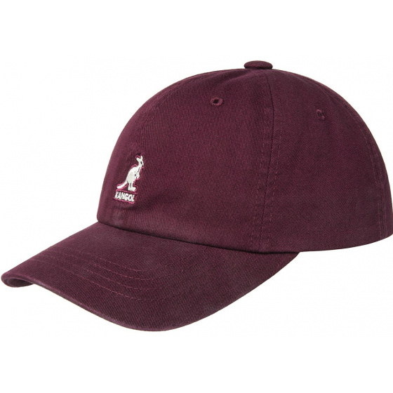 Washed Baseball Cap Cotton Bordeaux - Kangol