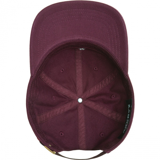 Casquette Washed Baseball Coton Bordeaux - Kangol