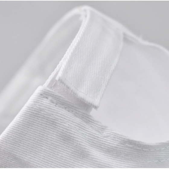 White Cotton Captain Baseball Cap - Traclet