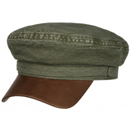Marin Peabody Cotton & Linen Olive Cap - Stetson