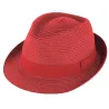 Red Paper Straw Trilby Hat - Traclet Reference: 17742 | Traclet Hatters