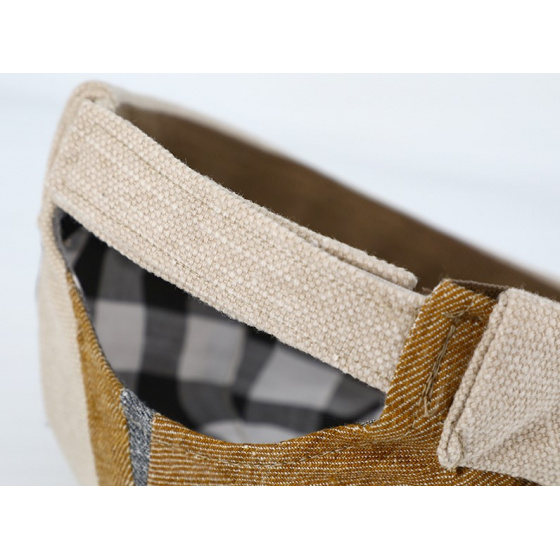 Bonnet Docker Patchwork Coton & Lin orange - Traclet Bonnet Docker Patchwork Coton & Lin orange - Traclet