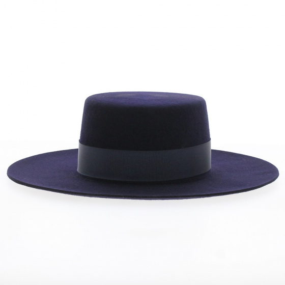 Santiago Hat - Cordobes/Cantier Felt Wool Navy - Traclet