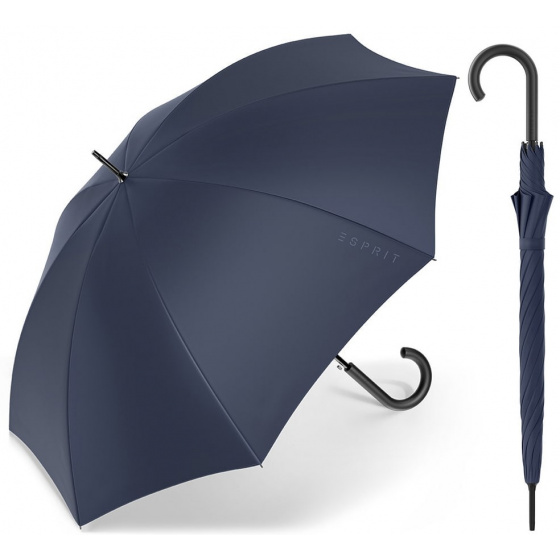 Long Navy Walking Stick Umbrella - Esprit