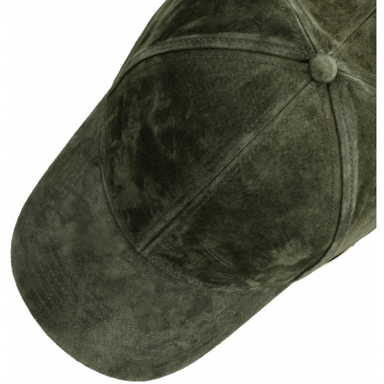 Louisville Leather Baseball Cap in Olive - Stetson