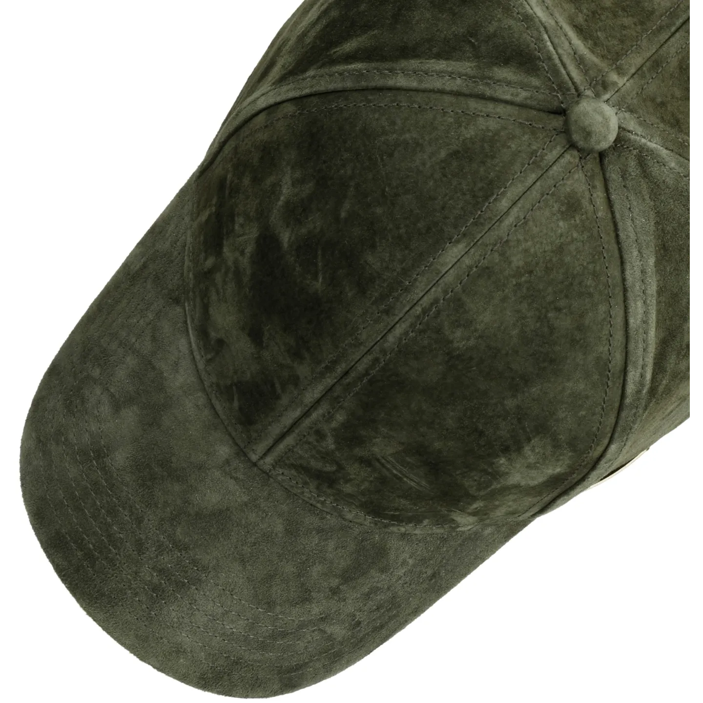 Louisville Leather Baseball Cap in Olive - Stetson ref 17186