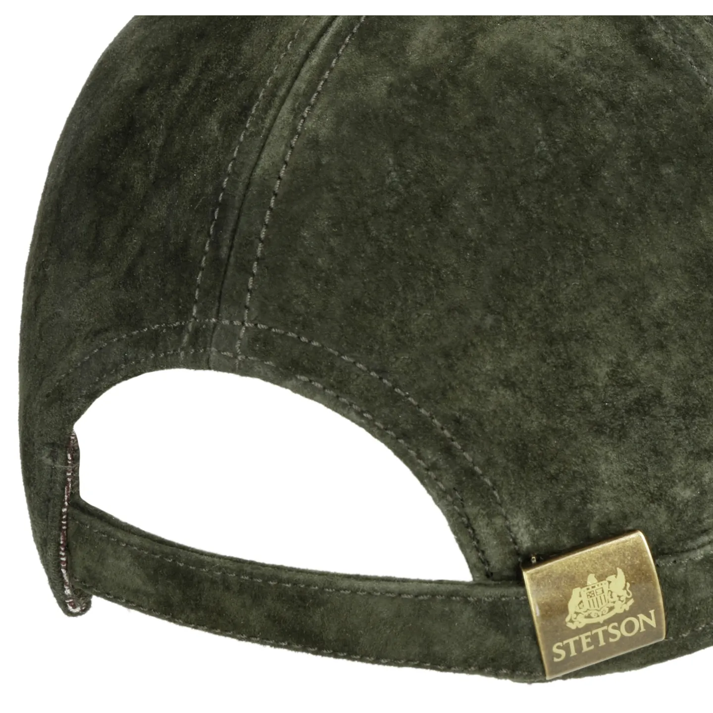 Louisville Leather Baseball Cap in Olive - Stetson ref 17186