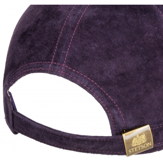 Stetson Plum Leather Louisville Baseball Cap