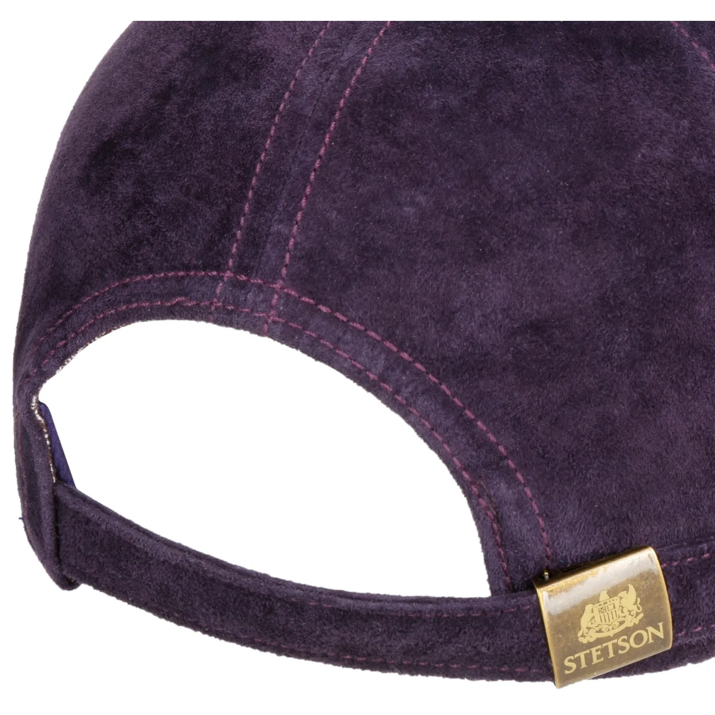 Stetson Plum Leather Louisville Baseball Cap ref 17187