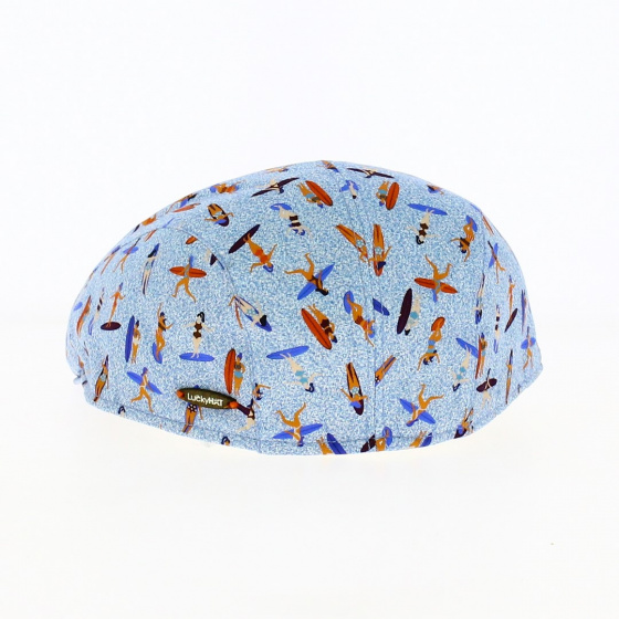 Casquette Plate Coton Surf Bleu - Traclet