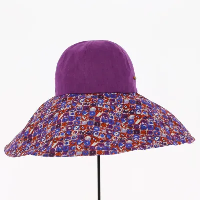 Capeline Greta Lin et Coton Violet - Traclet