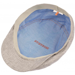 Brooklin Queens cap Beige herringbone linen Stetson