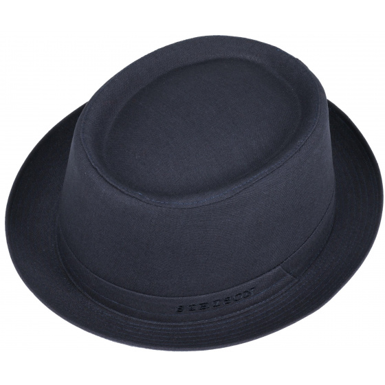 Navy Pork Pie Athens Hat UPF 40+ - stetson