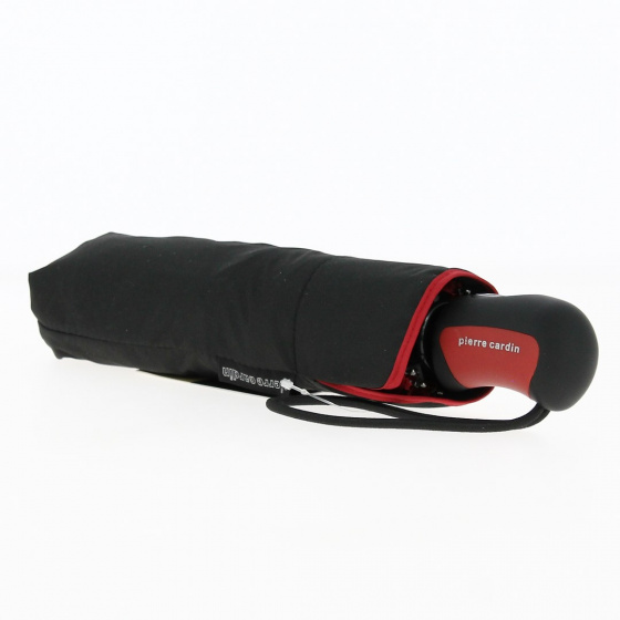 Women's Folding Sunflower Umbrella Black and Red - Pierre Cardin