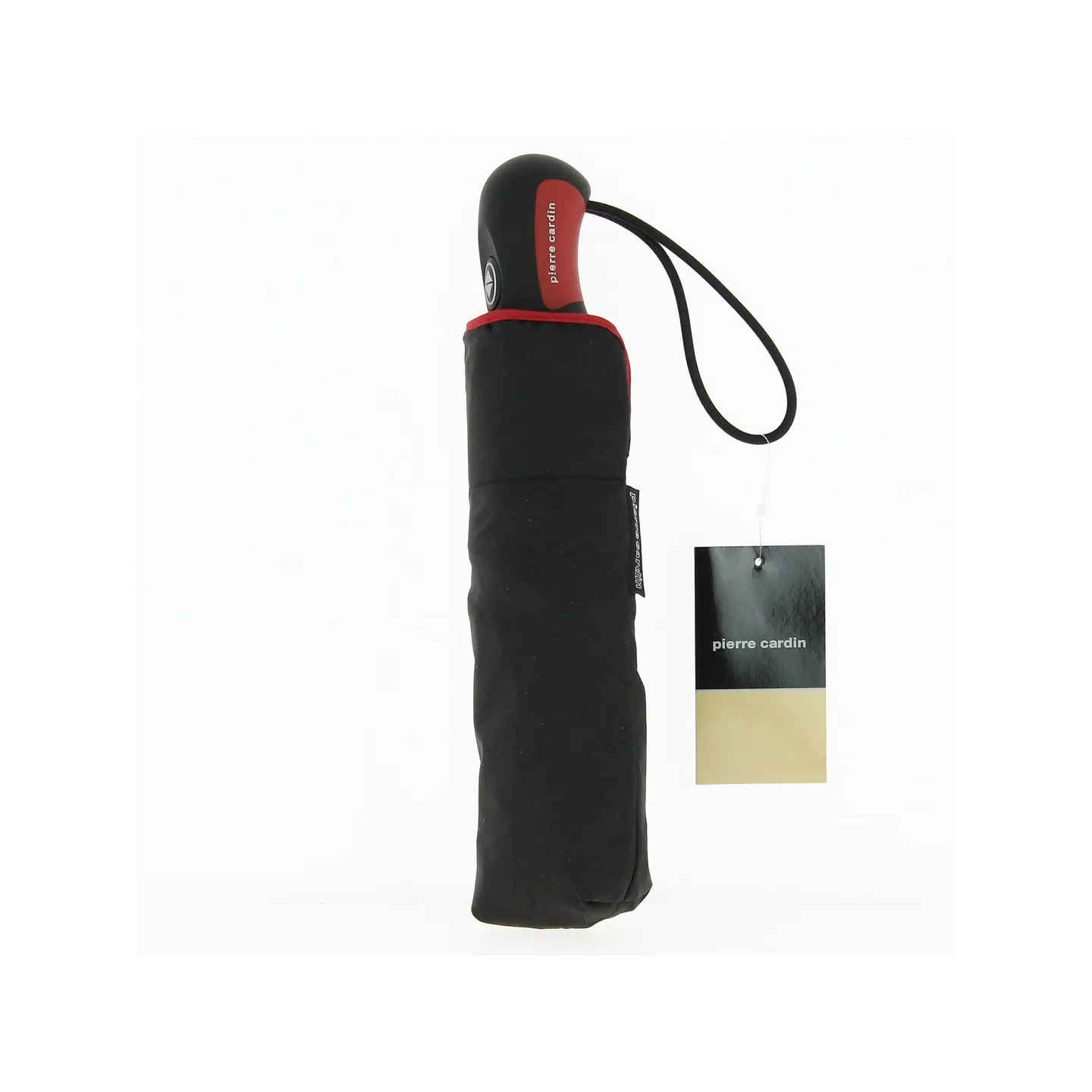 Parapluie Femme Pliant Tournesol Noir et Rouge - Pierre Cardin