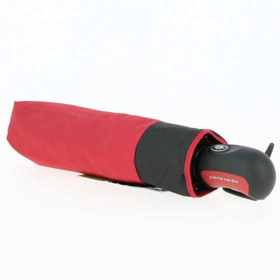 Women's Red and Black Sunflower Folding Umbrella - Pierre Cardin