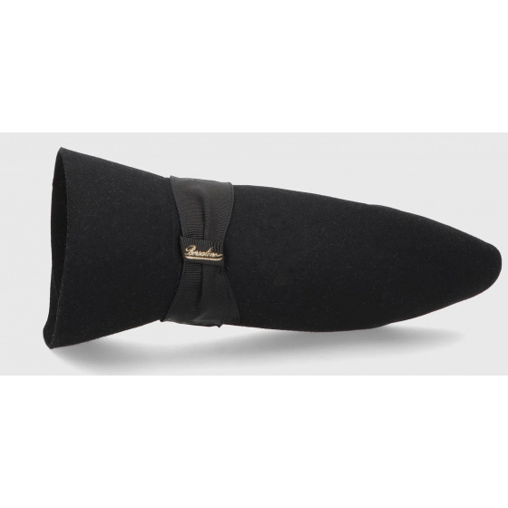 Chapeau Fedora Alessandria Pliable Noir - Borsalino Chapeau Fedora Alessandria Pliable Noir - Borsalino