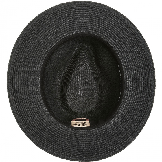 Chapeau Fédora Denney Paille Papier Noir - Bailey