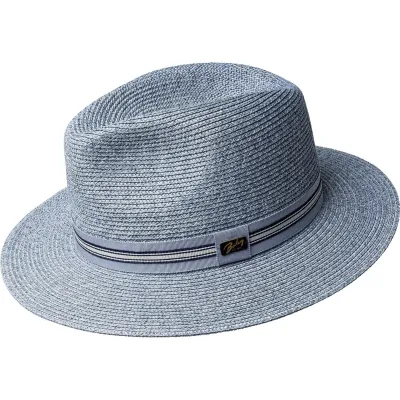 Chapeau Fedora Hester Paille Papier Bleu - Bailey réf 17784