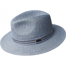 Fedora Hester Straw Hat Blue Paper - Bailey