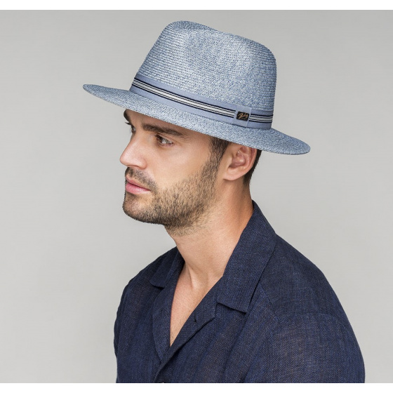 Chapeau Fedora Hester Paille Papier Bleu - Bailey Chapeau Fedora Hester Paille Papier Bleu - Bailey