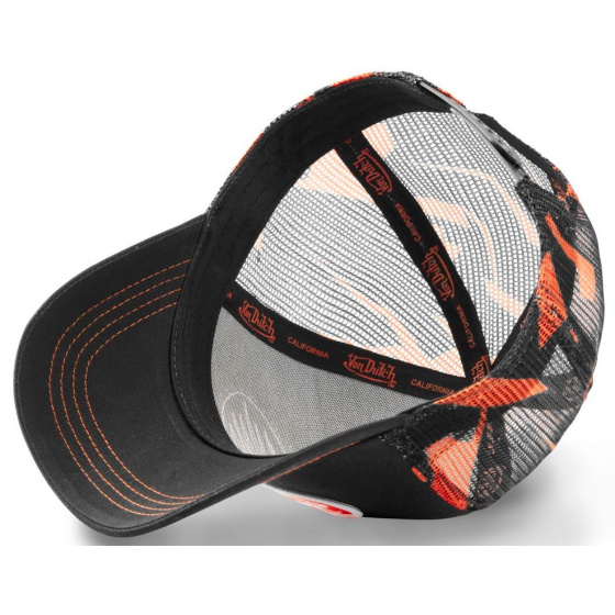 Black & Orange Abob Baseball Cap - Von Dutch Black & Orange Abob Baseball Cap - Von Dutch