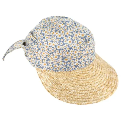 Bandol Straw & Cotton Visor Cap - Traclet ref 17802 Traclet hat shop