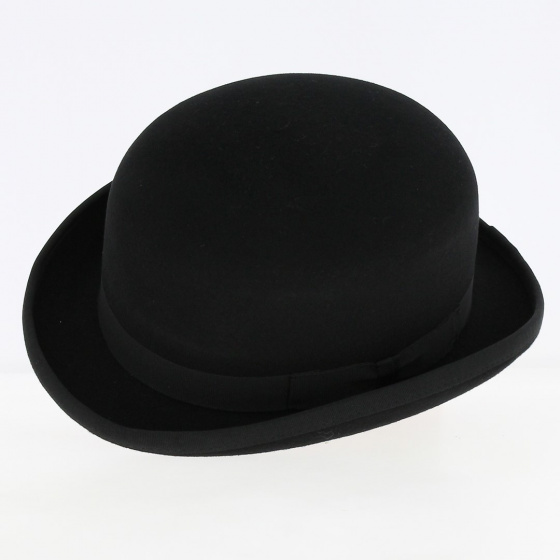 Chapeau Melon Feutre Laine Noir - Traclet Chapeau Melon Feutre Laine Noir - Traclet