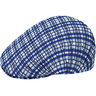 Casquette Plate Prep Plaid 507 Bleu - Kangol
