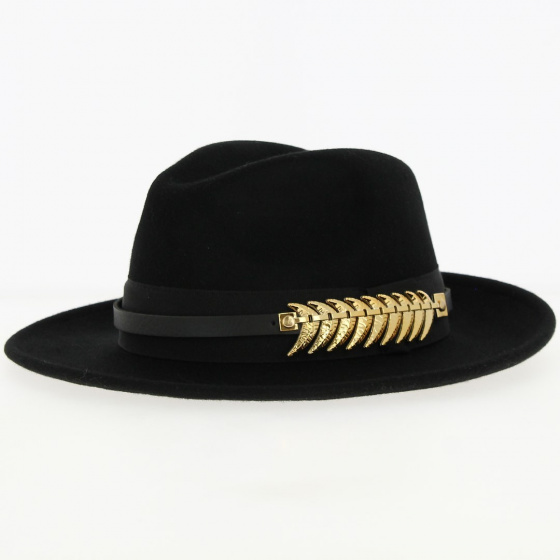 Fedora Hat Felt Wool Feather Black Waterproof - Traclet