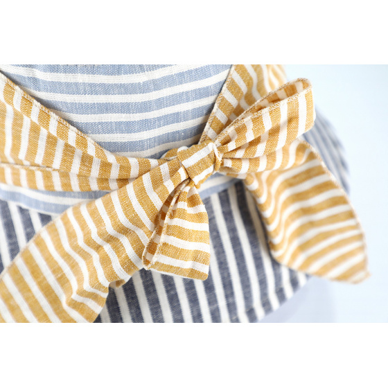 Striped Linen Bucket Hat - Fiebig